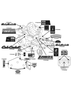 Part Location Diagram of 777D13956 Cub Cadet Label-Zero Turn
